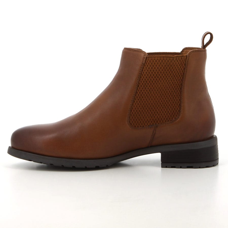 Soft Style Hush Puppies Gigi Leather Ankle Boots Brown