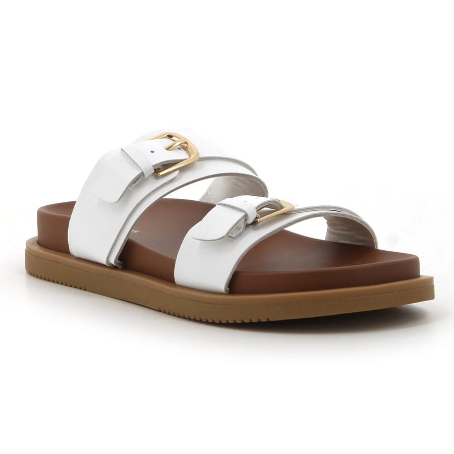 Soft Style Hush Puppies Hadley Sandals White Leather