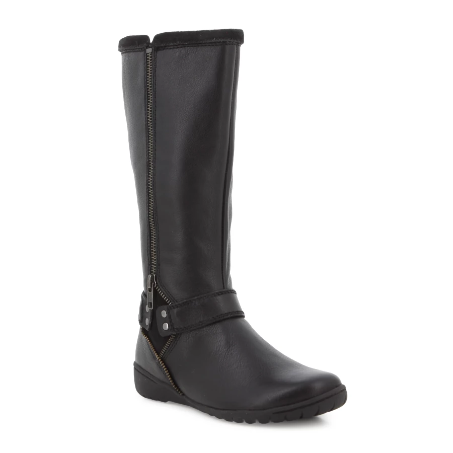Soft Style Hush Puppies Hannah Carly Boots Black Leather