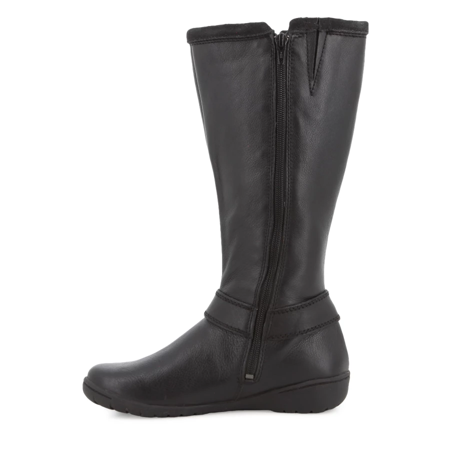 Soft Style Hush Puppies Hannah Carly Boots Black Leather