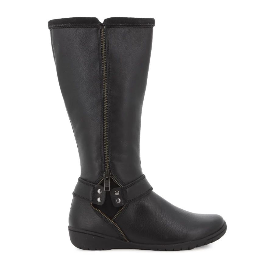 soft style Hush Puppies Hannah Carly Boots Black Leather