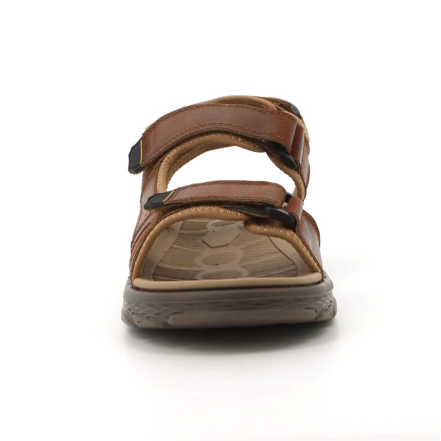 Soft Style Hush Puppies Harvie Sandals Red Brown Leather