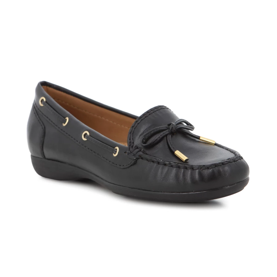 Soft Style Hush Puppies Helio Casuals Black Leather