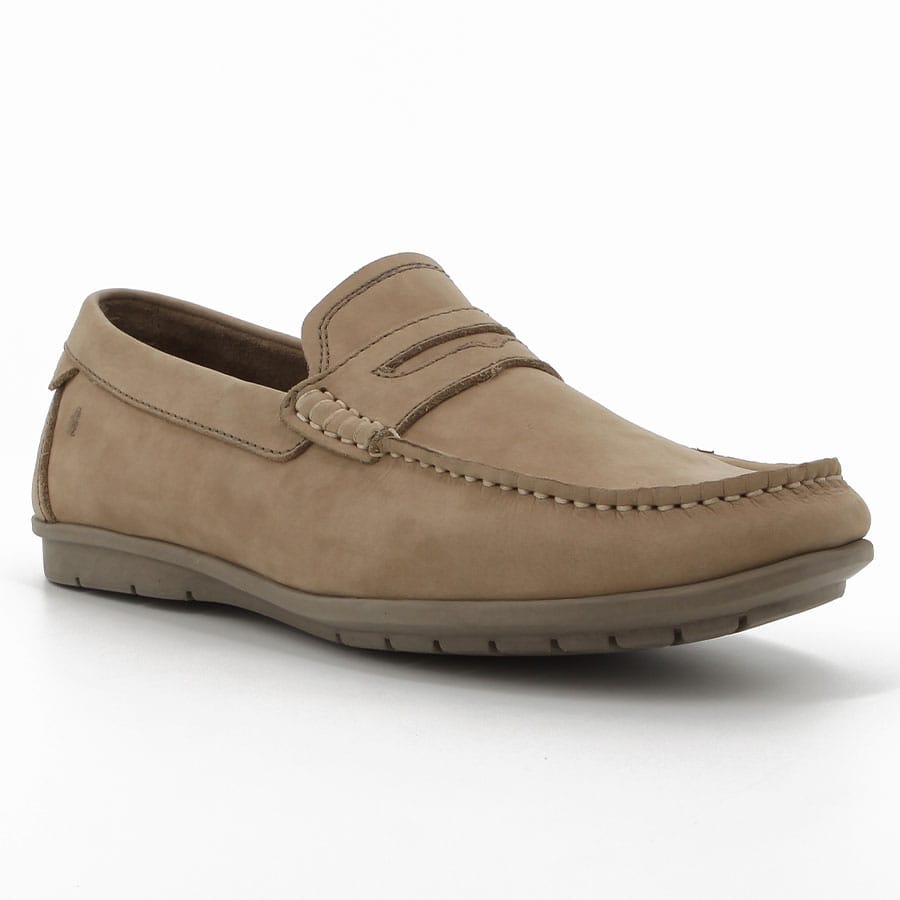 Soft Style Hush Puppies Hudson Mocassin Taupe Nubuck