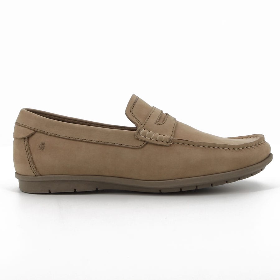 soft style Hush Puppies Hudson Mocassin Taupe Nubuck