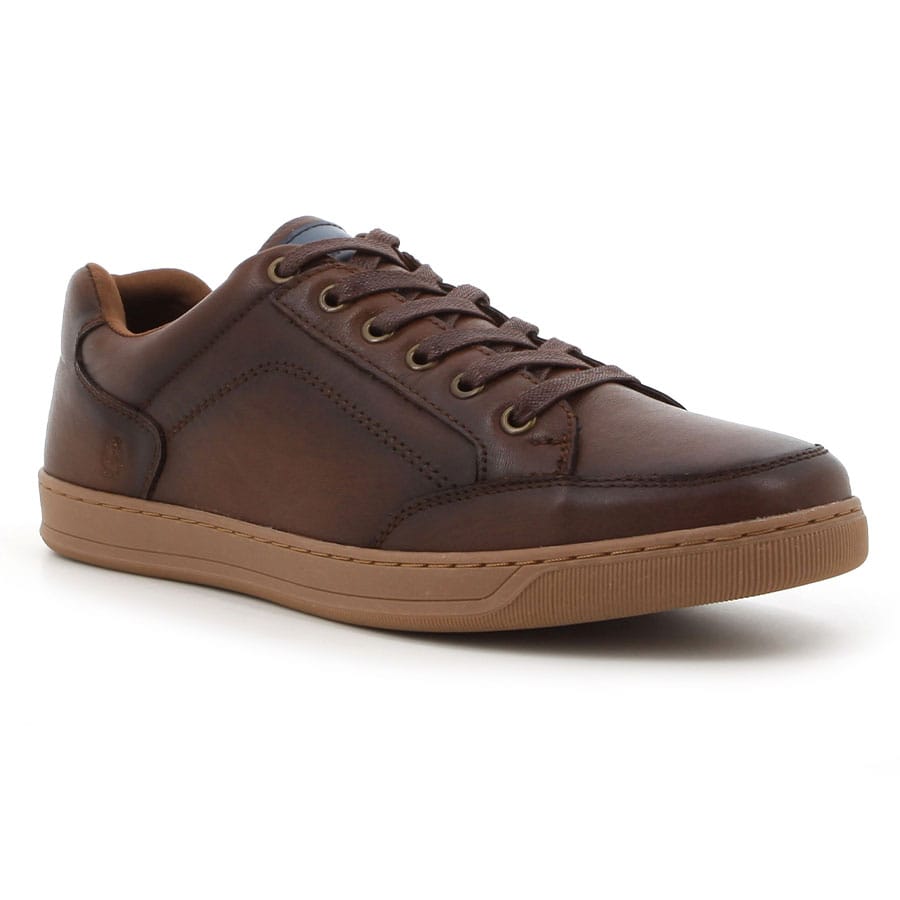 Soft Style Hush Puppies Jeter Casual Shoes Brown Leather