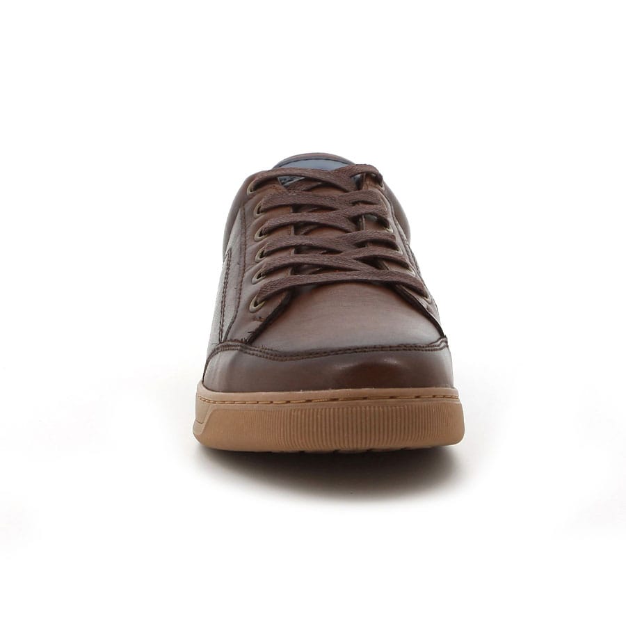 Soft Style Hush Puppies Jeter Casual Shoes Brown Leather