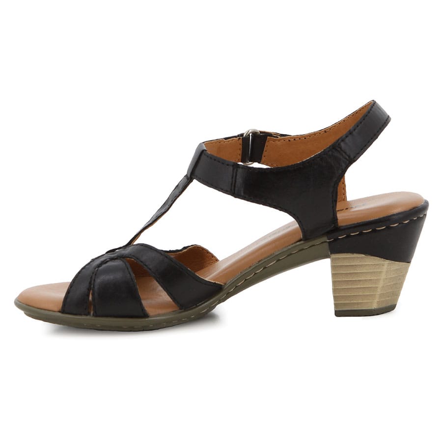 Soft Style Hush Puppies Josefina Heels Black Leather