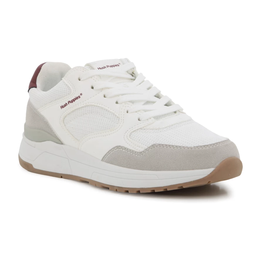 Soft Style Hush Puppies Juno White Sneakers Pu Mesh