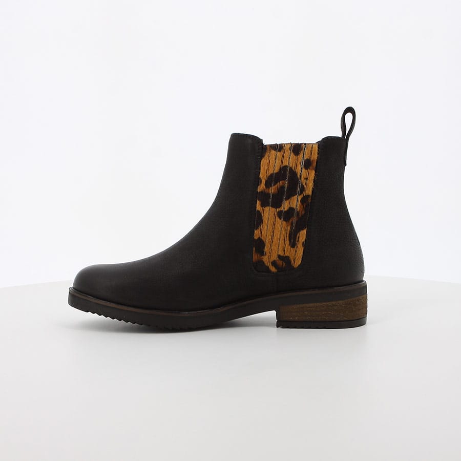 Soft Style Hush Puppies Leather Ankle Boots Stella Black