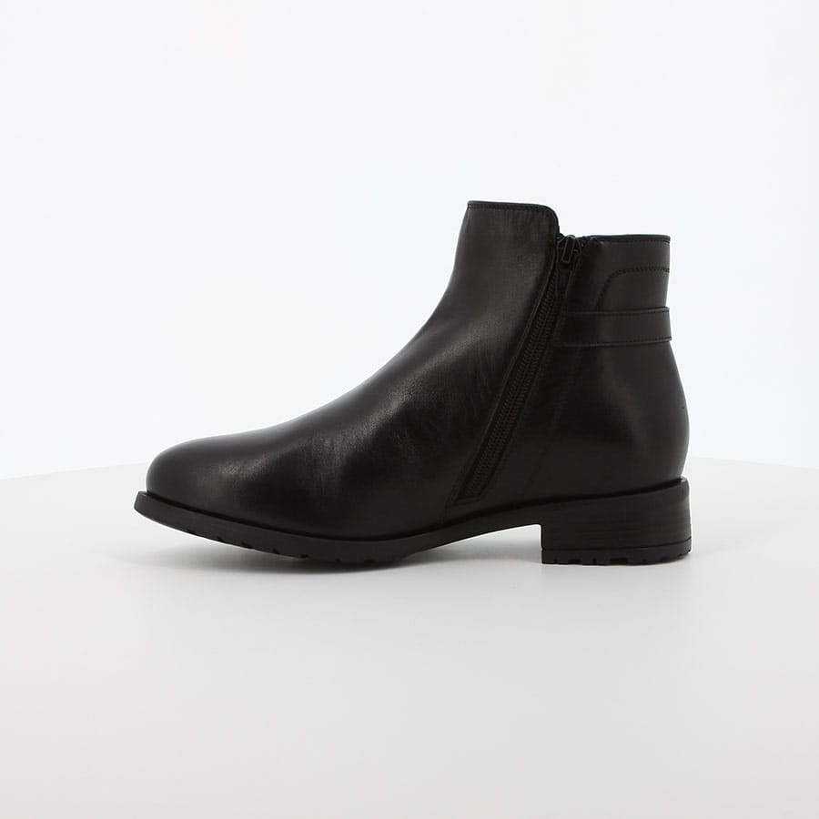 Soft Style Hush Puppies Lucie Leather Ankle Boots Black