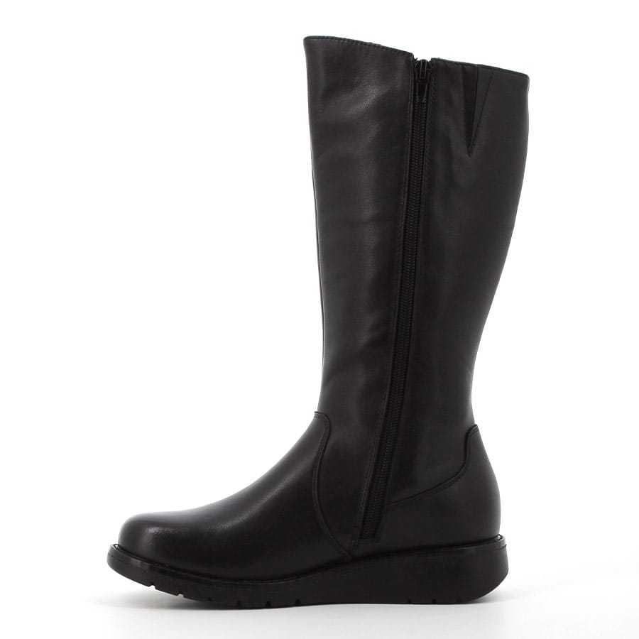 Soft Style Hush Puppies Luna Long Leather Boot Black