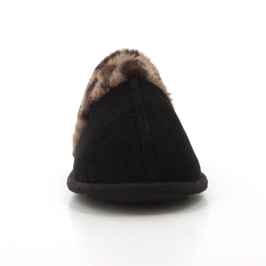 Soft Style Hush Puppies Lunara Slipper Black Leopard