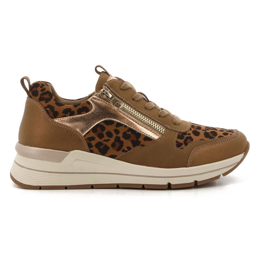 soft style Hush Puppies Macy Sneakers Camel Leopard
