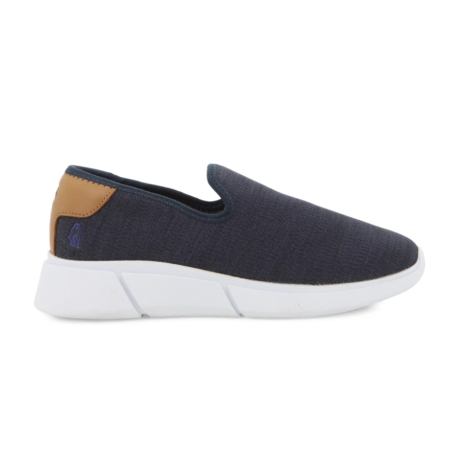 soft style Hush Puppies Makenna Slip On Navy Heathered Knit Sneakers