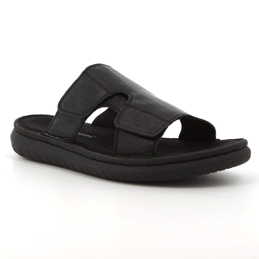Soft Style Hush Puppies Memphis Sandals Black Leather