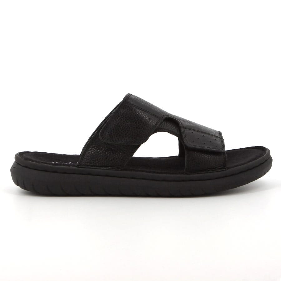 soft style Hush Puppies Memphis Sandals Black Leather