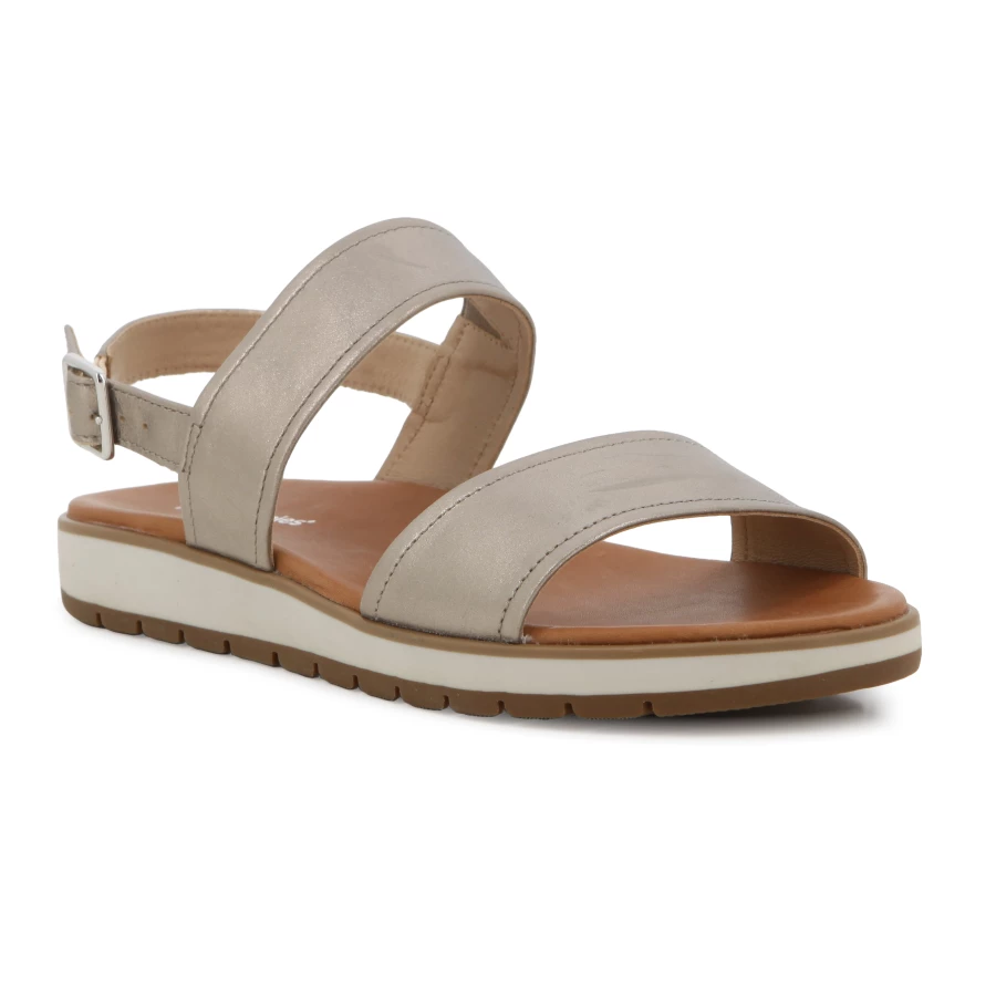 Soft Style Hush Puppies Mirella Sandals Chrome Gypsy Metallic Leather
