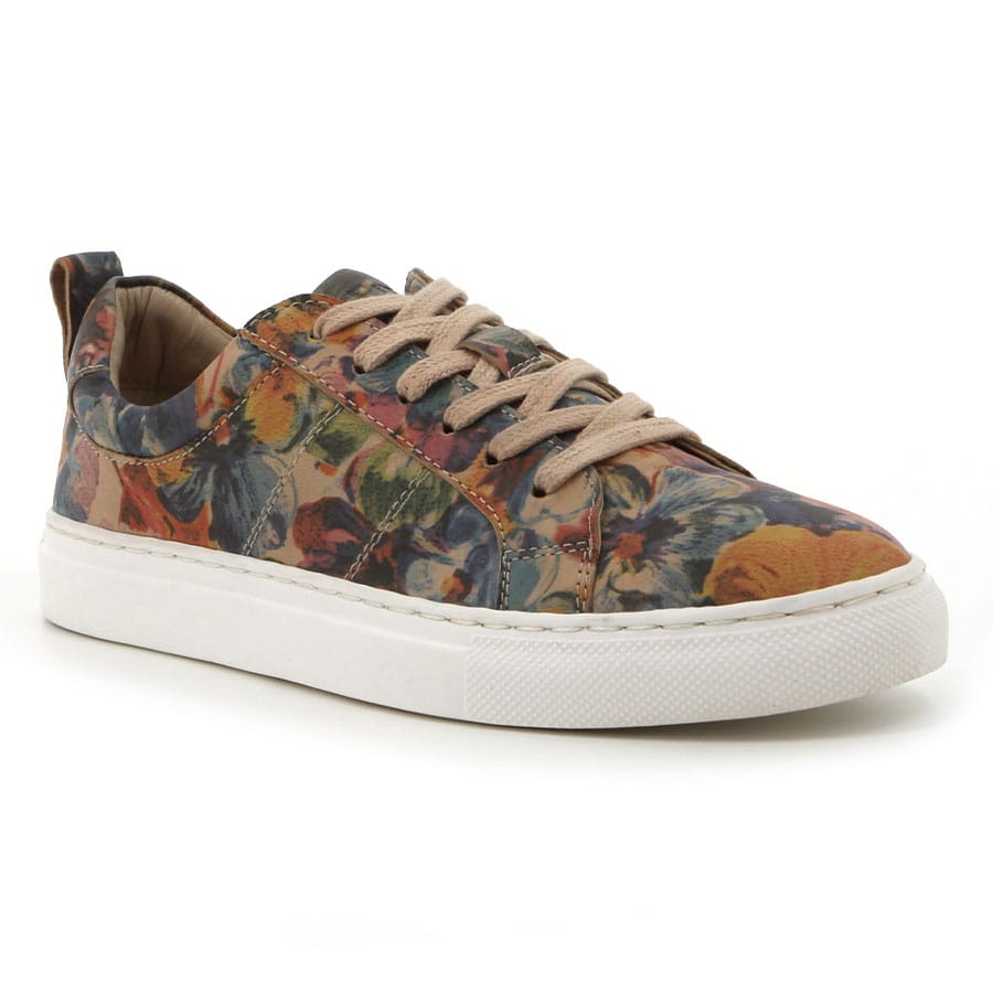 Soft Style Hush Puppies Mistry Leather Sneakers Floral