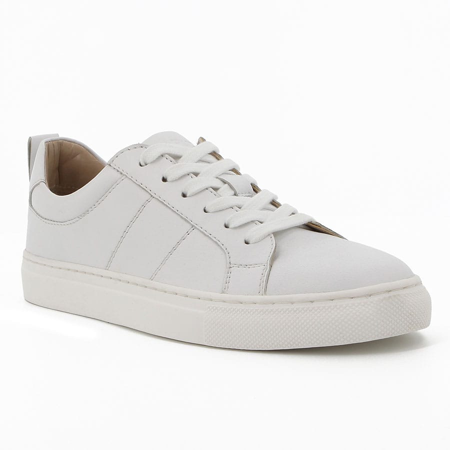 Soft Style Hush Puppies Mistry Leather Sneakers White