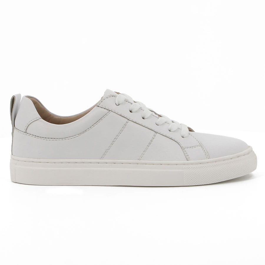 soft style Hush Puppies Mistry Leather Sneakers White