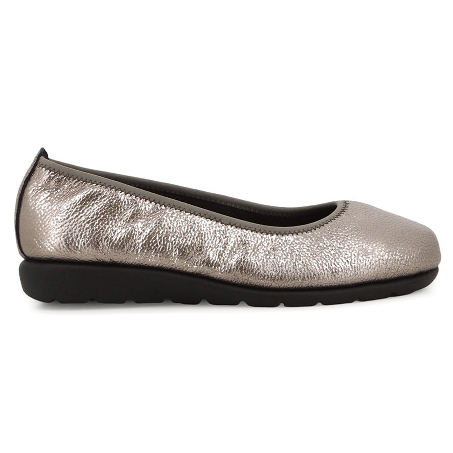 soft style Hush Puppies Momo Leather Flats Gunmetal