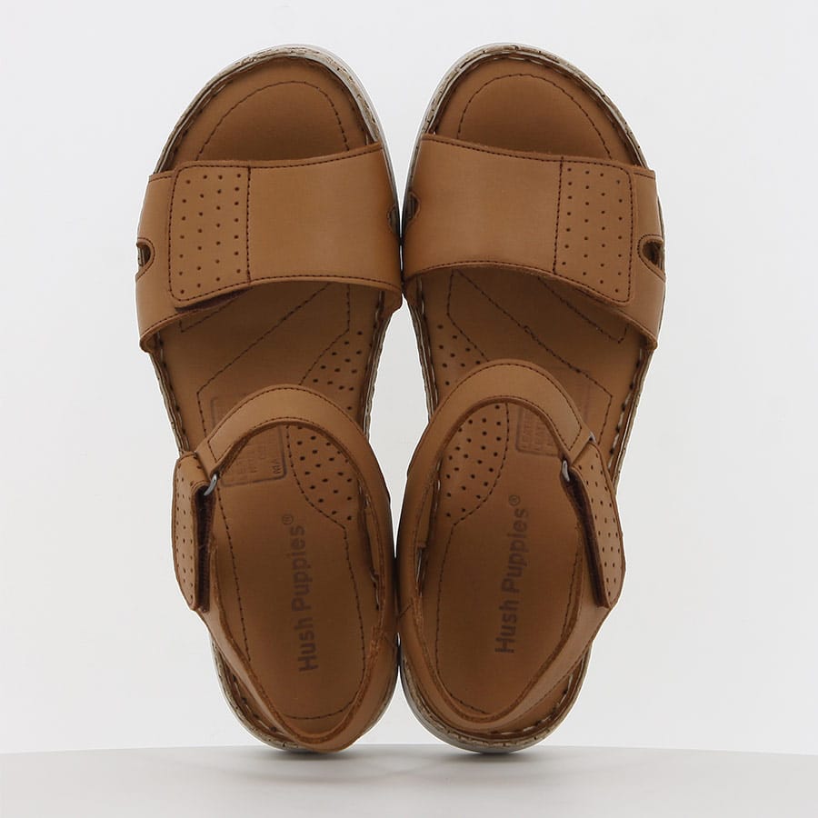 Soft Style Hush Puppies Nala Silte Leather Sandals Brown Chrome