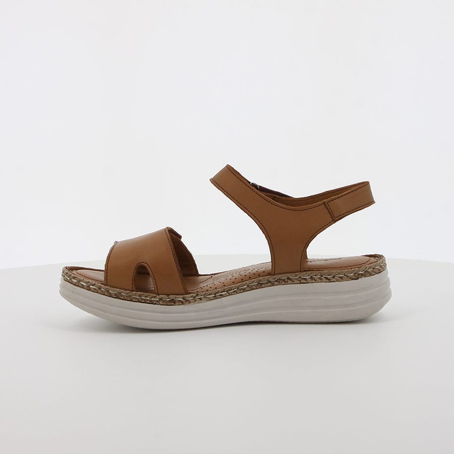 soft style Hush Puppies Nala Silte Leather Sandals Brown Chrome