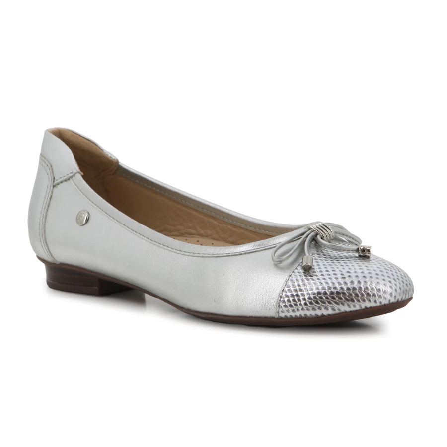 Soft Style Hush Puppies Nayara Pumps Silver Metallic Leather