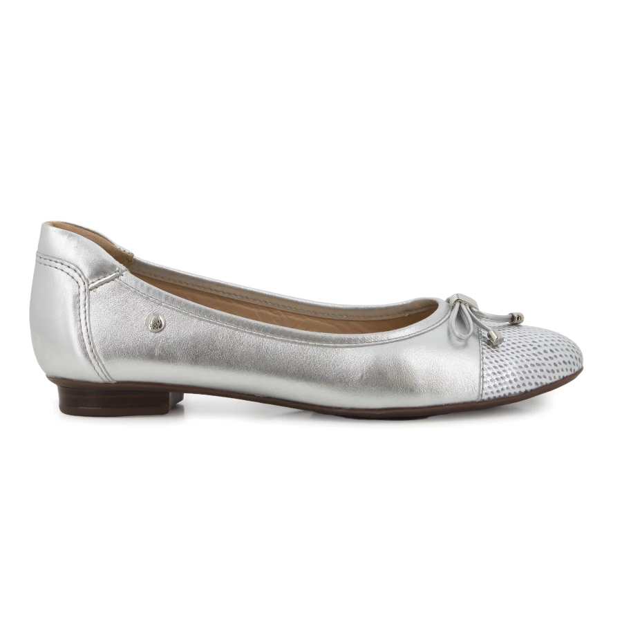 soft style Hush Puppies Nayara Pumps Silver Metallic Leather