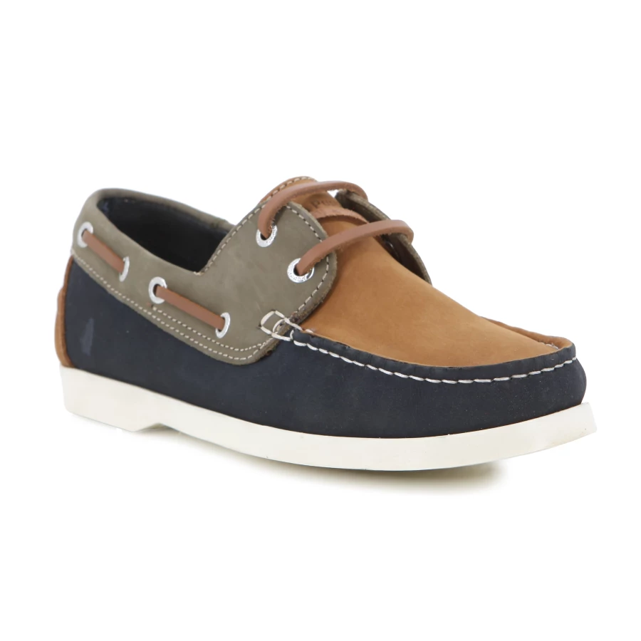 Soft Style Hush Puppies Nox Casual Boat Shoe Dark Green Leather