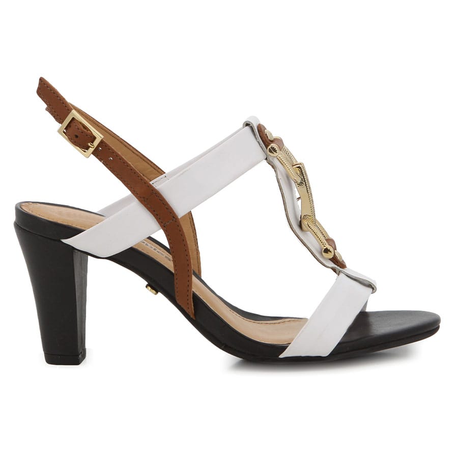 soft style Hush Puppies Orlan Heels Black White Leather