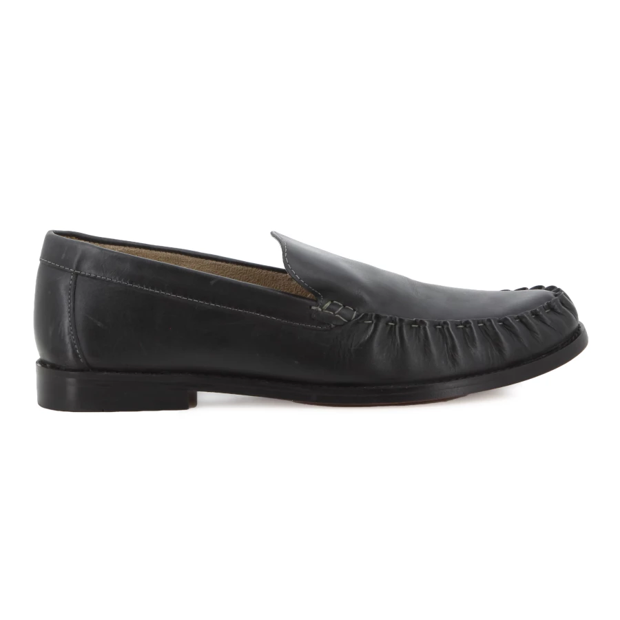 soft style Hush Puppies Pedro Black Slip On Cow Waxy Leather
