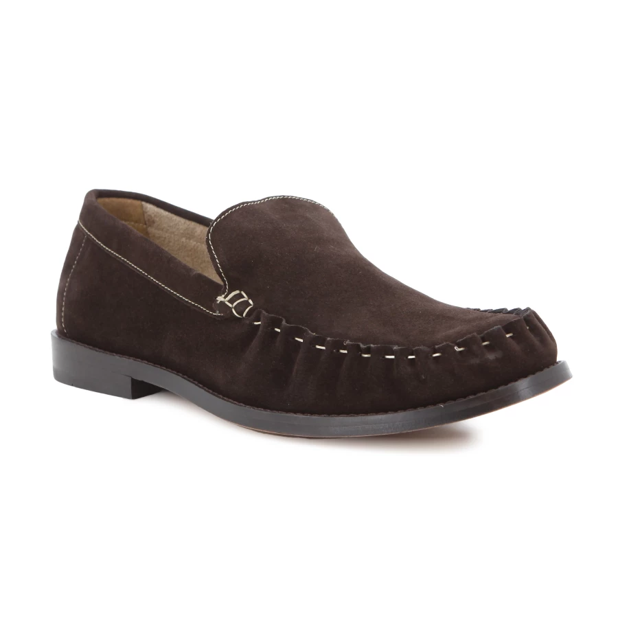 Soft Style Hush Puppies Pedro Brown Slip On Cow Waxy Leather