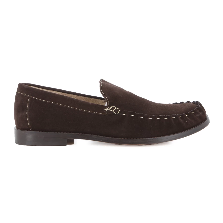 soft style Hush Puppies Pedro Brown Slip On Cow Waxy Leather