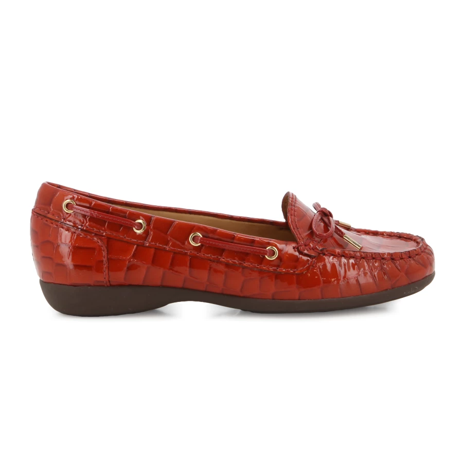 soft style Hush Puppies Perit Casuals Red Croc Leather