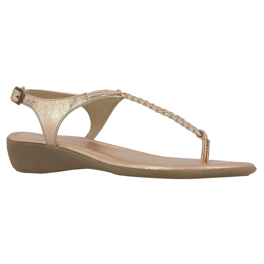 soft style Hush Puppies Phoebe 11 Sandals Rose Gold Metallic