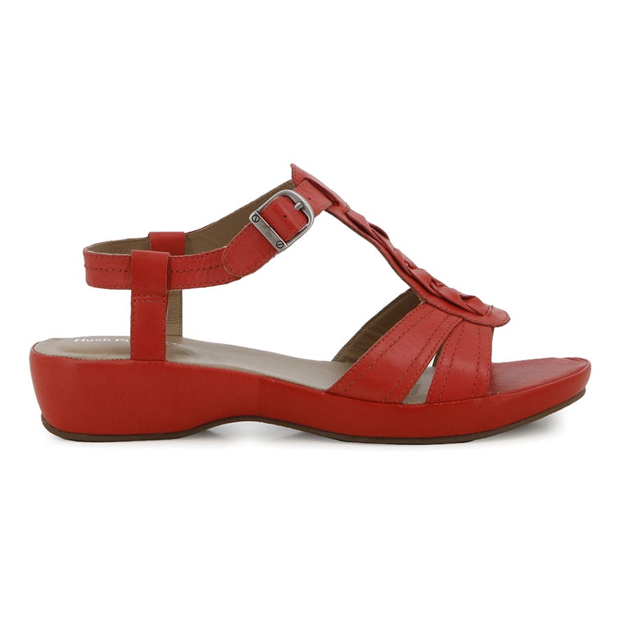 soft style Hush Puppies Quiver Sandals Watermelon Red Leather