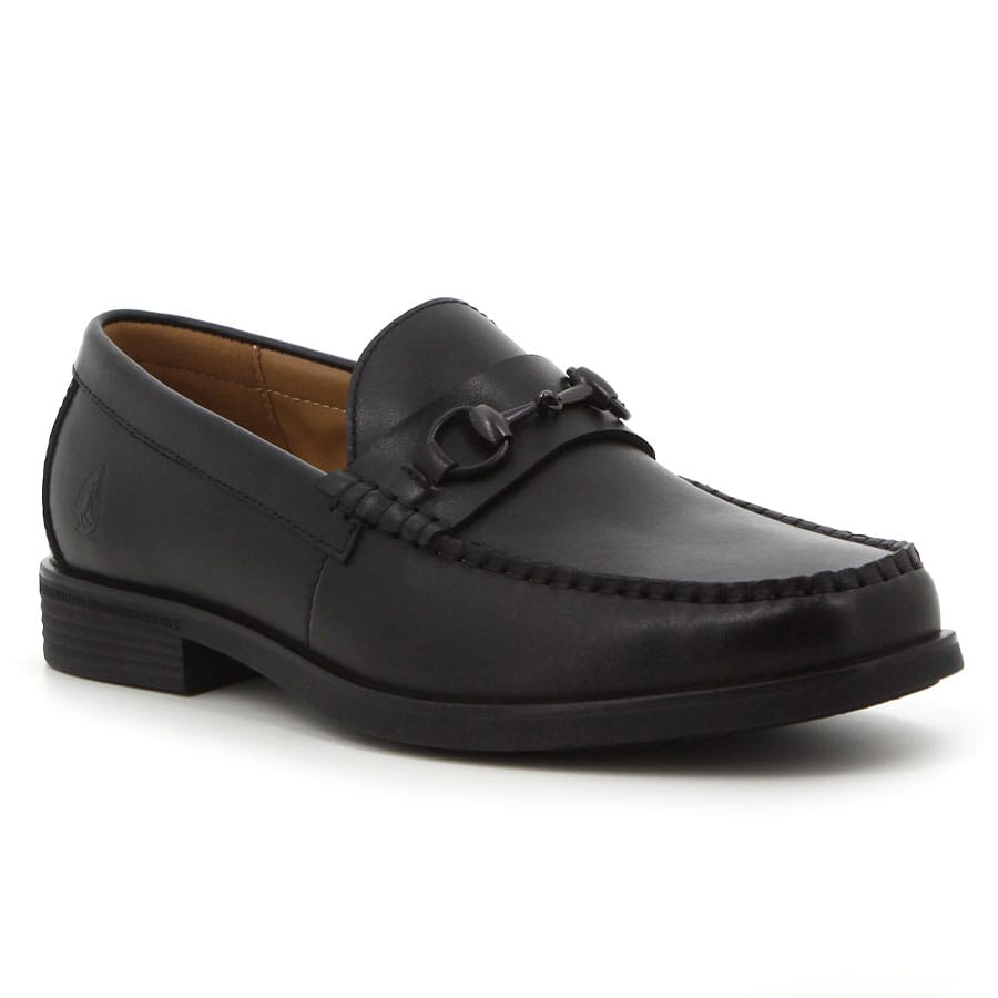 Soft Style Hush Puppies Renato Leather Loafers Black
