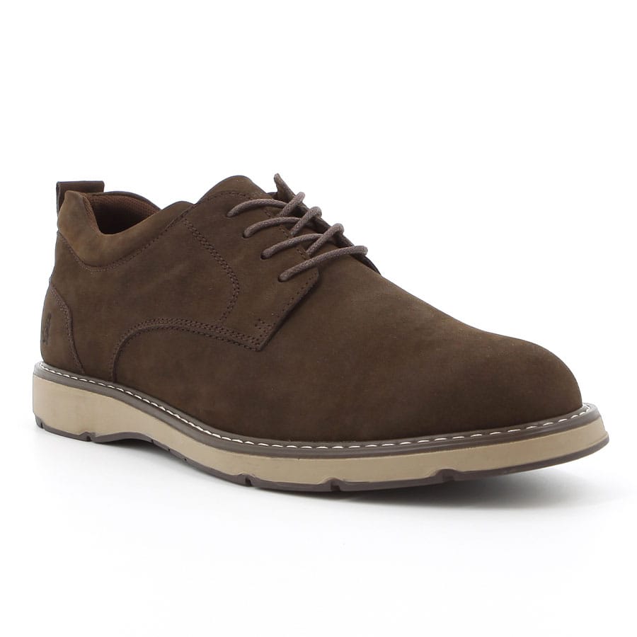 Soft Style Hush Puppies Ronnie Casual Lace Up Shoes Coffee Nubuck