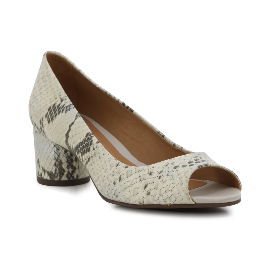 Soft Style Hush Puppies Salima Heels Grey Snake Leather