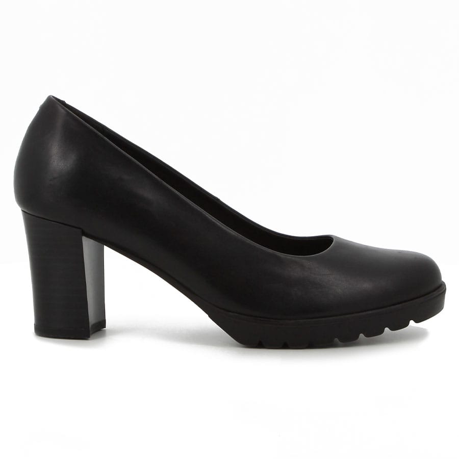 soft style Hush Puppies Shining Heels Black Leather