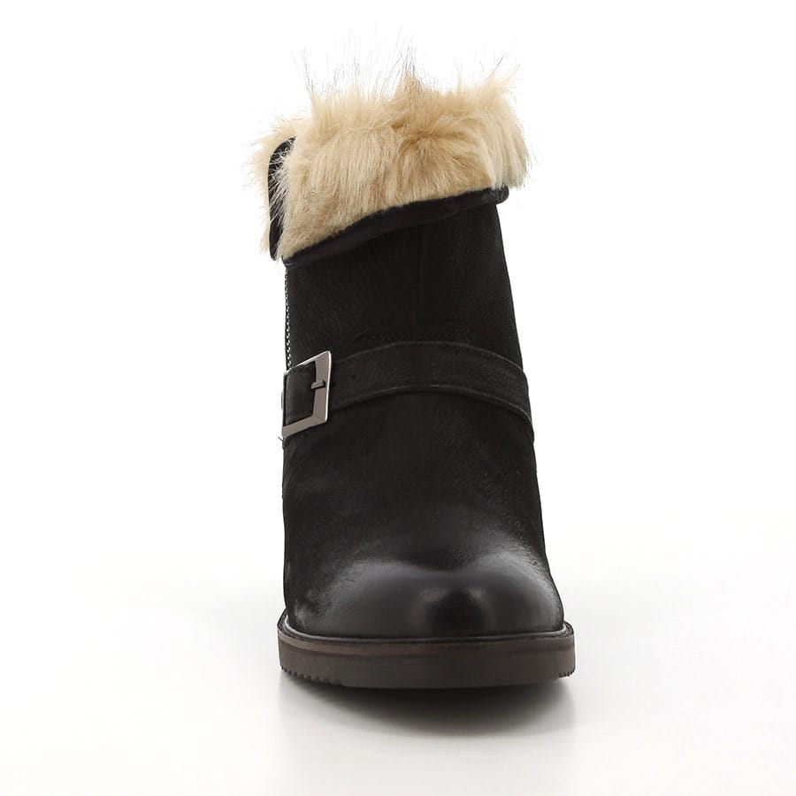 Soft Style Hush Puppies Tyler Ankle Boots Black Leather