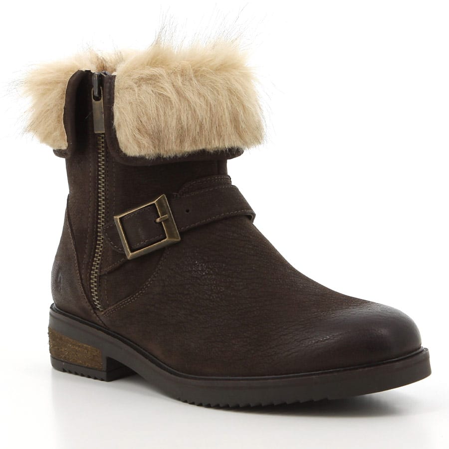 Soft Style Hush Puppies Tyler Ankle Boots Brown Leather