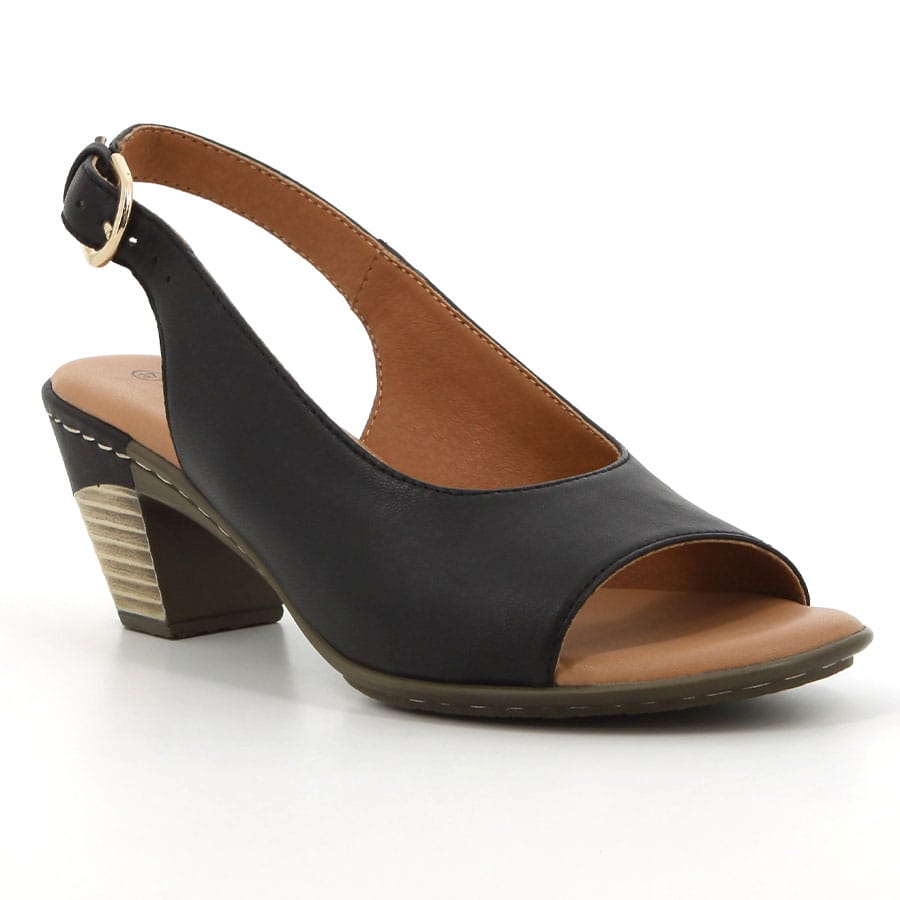 Soft Style Hush Puppies Valencia Leather Heels Black