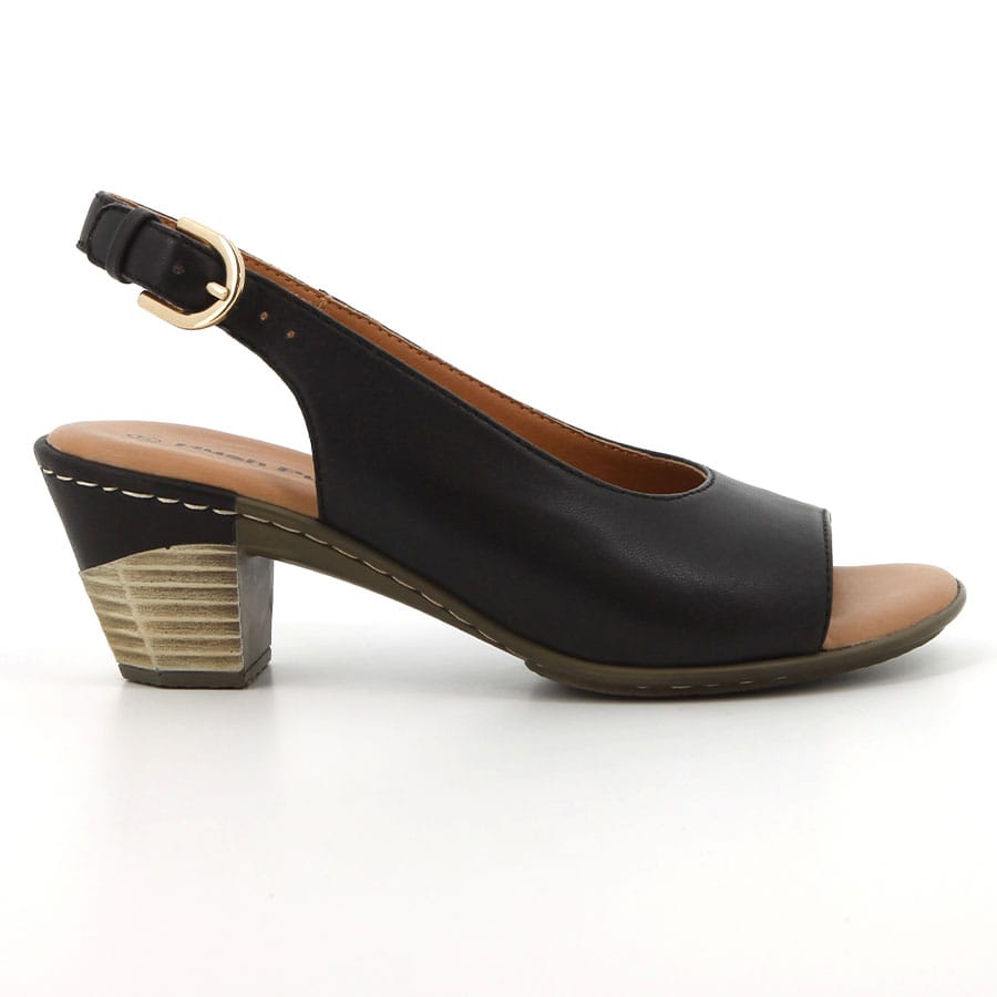 soft style Hush Puppies Valencia Leather Heels Black