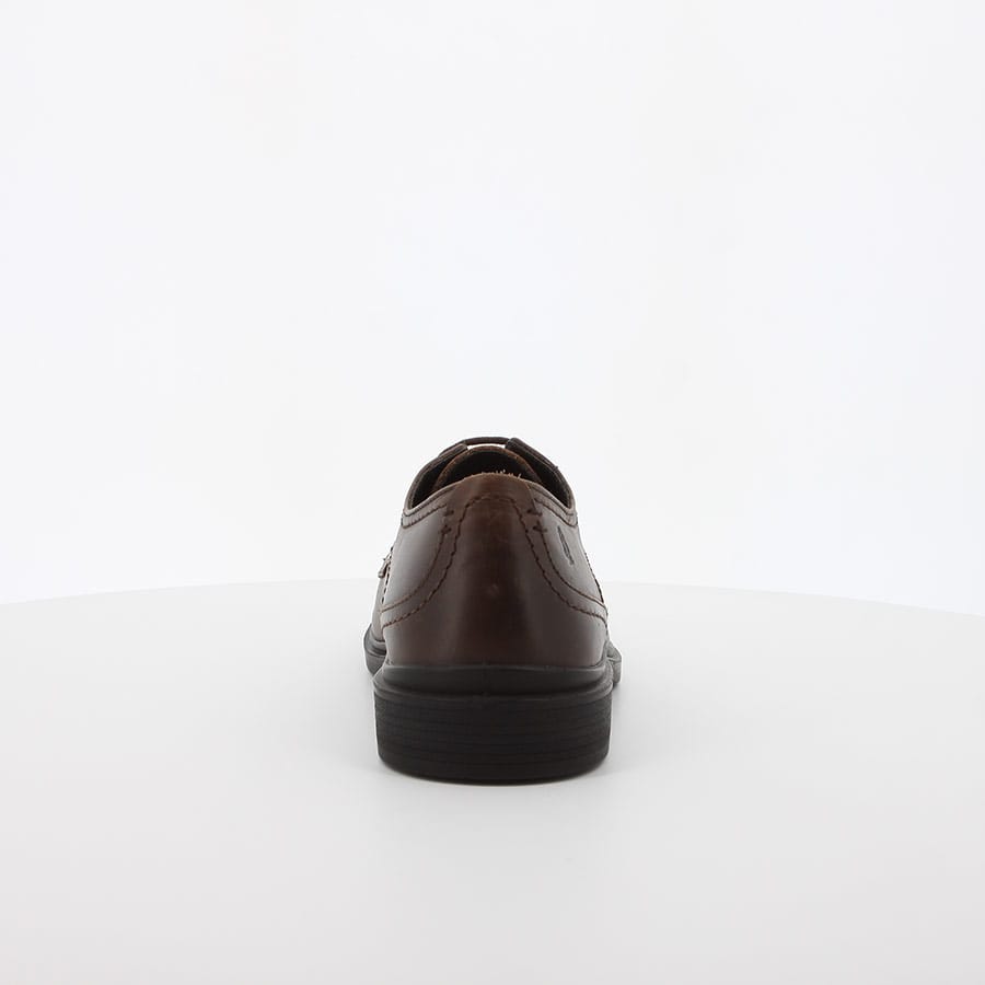 Soft Style Hush Puppies Victor Mocc Toe Lace Up Leather Shoes Dark Tan Leather