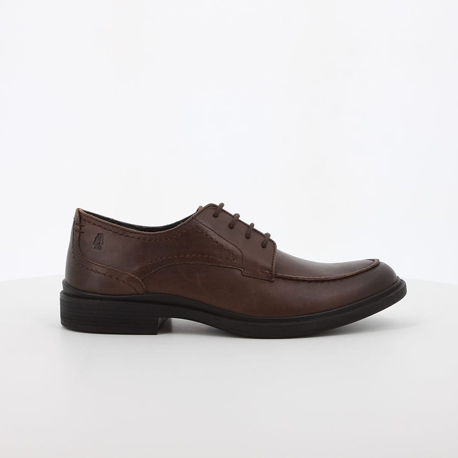 soft style Hush Puppies Victor Mocc Toe Lace Up Leather Shoes Dark Tan Leather