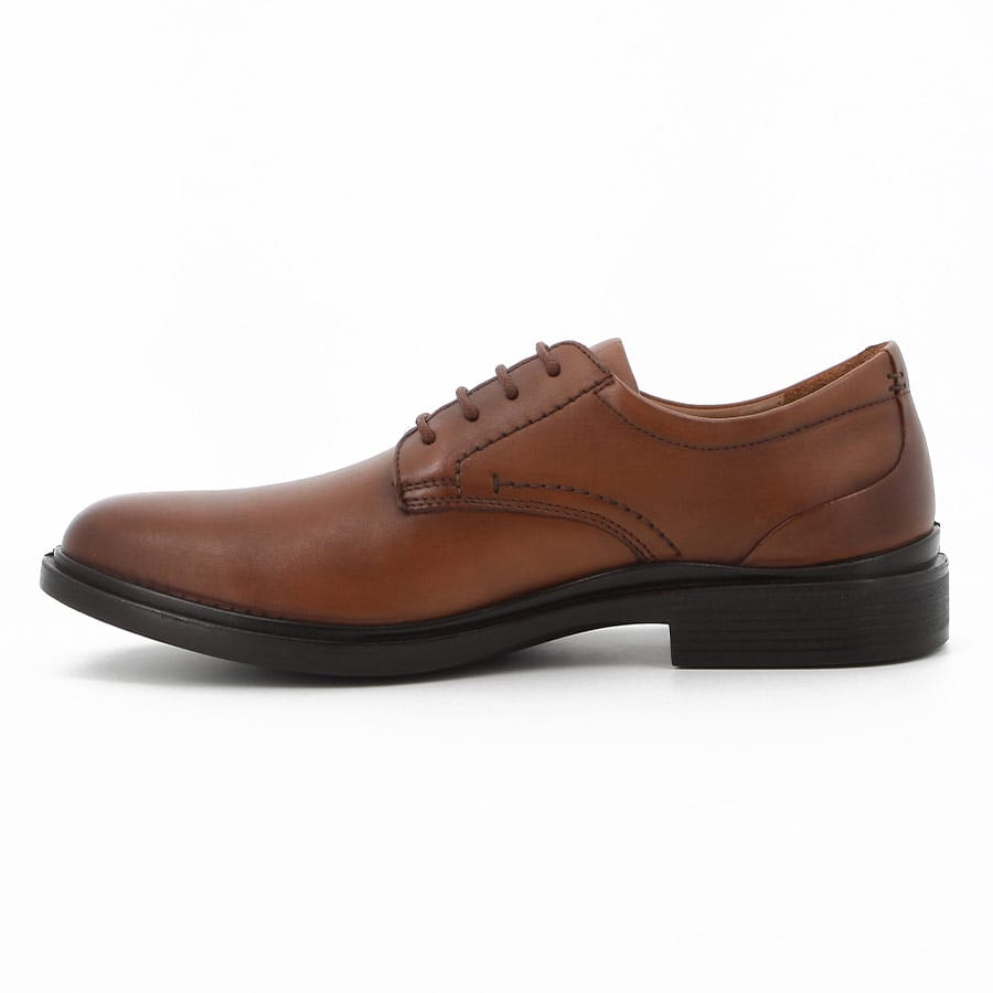 Soft Style Hush Puppies Victor Plain Toe Lace Up Dark Tan Leather