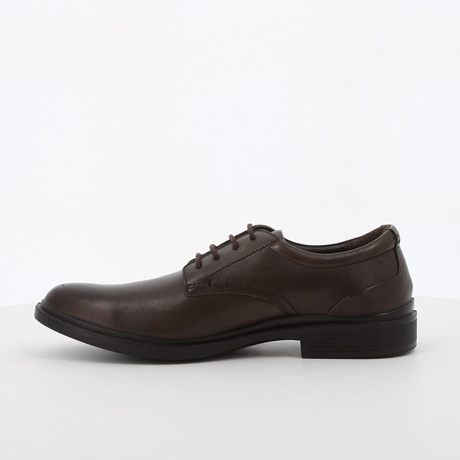 Soft Style Hush Puppies Victor Plain Toe Lace Up Shoes Brown Leather